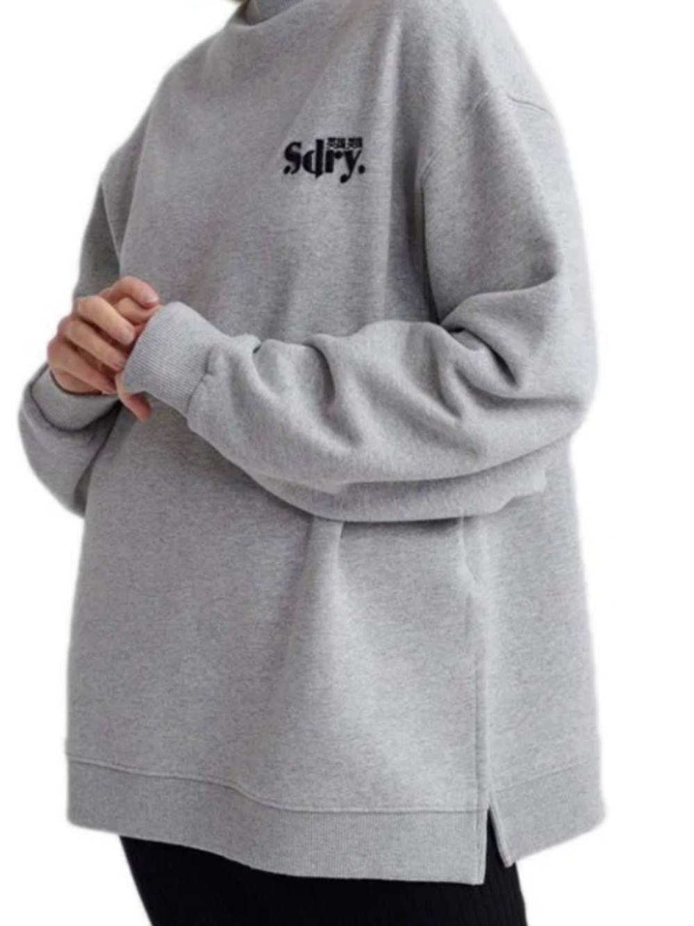 SuperDry Grey Mock Neck Sweatshirt